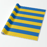 Ukraine Flag Blue Yellow Stripes Wrapping Paper<br><div class="desc">Simple Ukraine Flag Blue Yellow Stripes Custom Wrapping Paper</div>