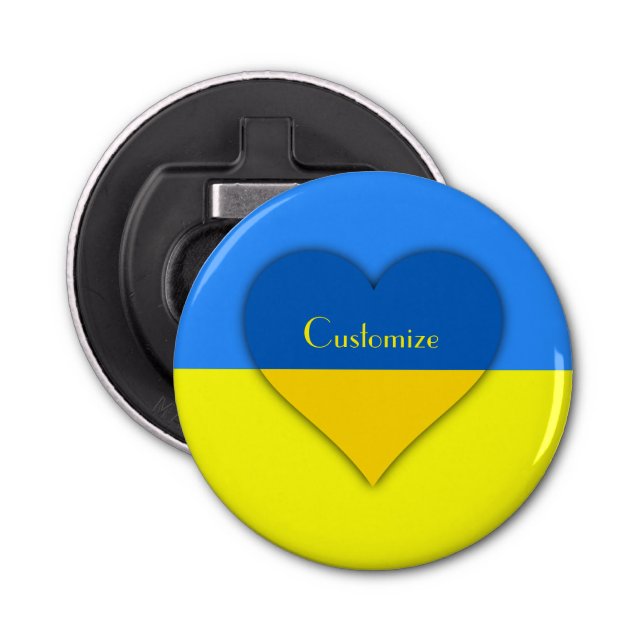 Ukraine Flag Blue Yellow Thunder_Cove  Bottle Opener (Front)