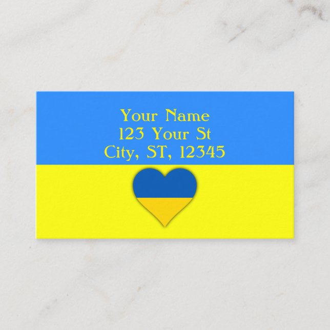 Ukraine Flag Blue Yellow Thunder_Cove  Business Card (Front)