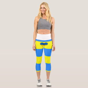 Ukraine Flag Blue Yellow Thunder_Cove Capri Leggings