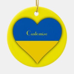 Ukraine Flag Blue Yellow Thunder_Cove  Ceramic Tree Decoration