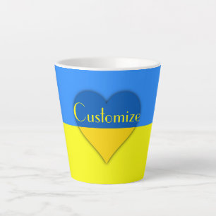 Ukraine Flag Blue Yellow Thunder_Cove Latte Mug