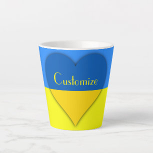 Ukraine Flag Blue Yellow Thunder_Cove Latte Mug