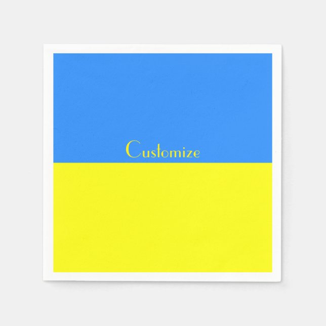Ukraine Flag Blue Yellow Thunder_Cove Napkin (Front)