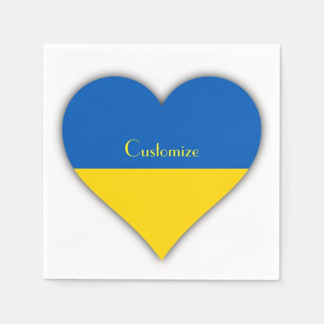 Ukraine Flag Blue Yellow Thunder_Cove Napkins (Front)