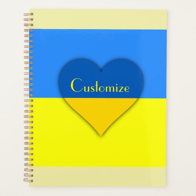 Ukraine Flag Blue Yellow Thunder_Cove  Planner (Front)