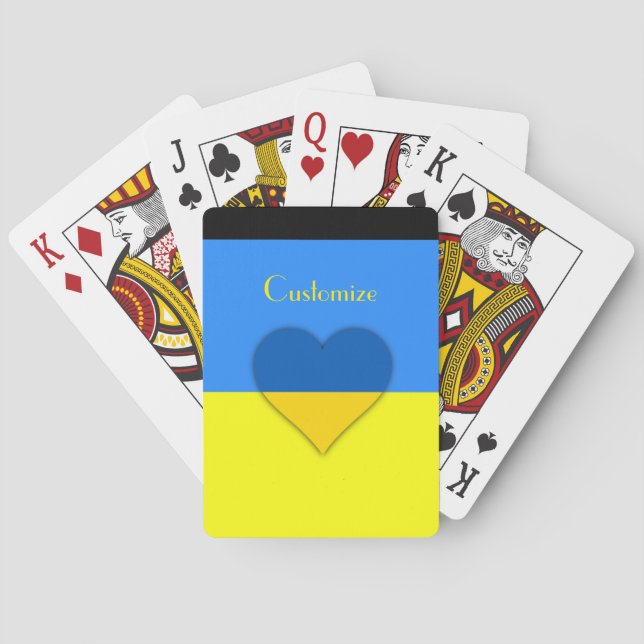 Ukraine Flag Blue Yellow Thunder_Cove  Playing Cards (Back)