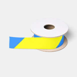 Ukraine Flag Blue Yellow Thunder_Cove Satin Ribbon
