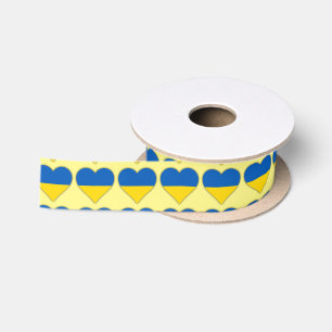Ukraine Flag Blue Yellow Thunder_Cove Satin Ribbon