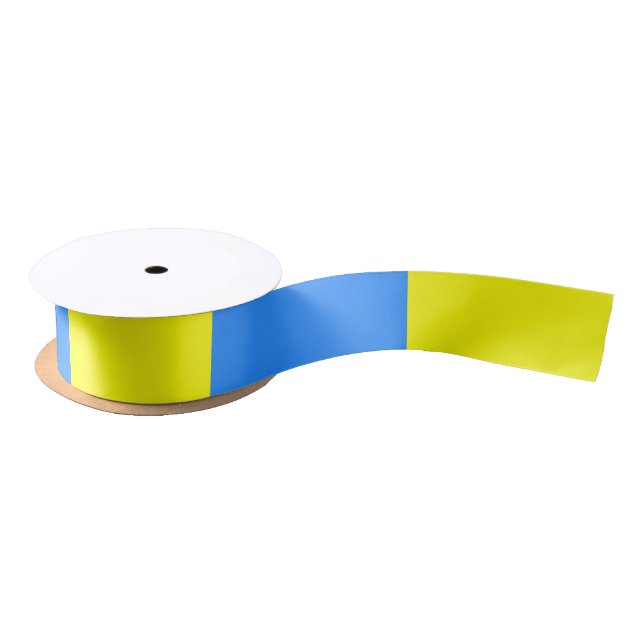 Ukraine Flag Blue Yellow Thunder_Cove Satin Ribbon (Spool)