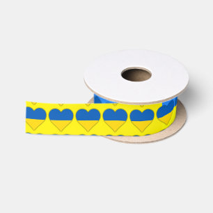 Ukraine Flag Blue Yellow Thunder_Cove Satin Ribbon