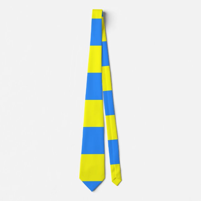 Ukraine Flag Blue Yellow Thunder_Cove  Tie (Front)