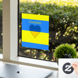 Ukraine Flag Blue Yellow Thunder_Cove Window Cling