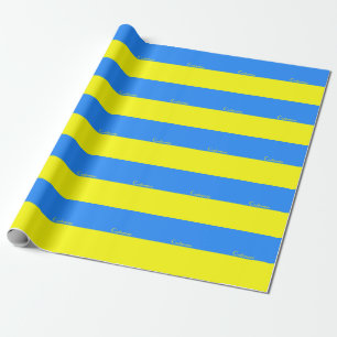 Ukraine Flag Blue Yellow Thunder_Cove Wrapping Paper