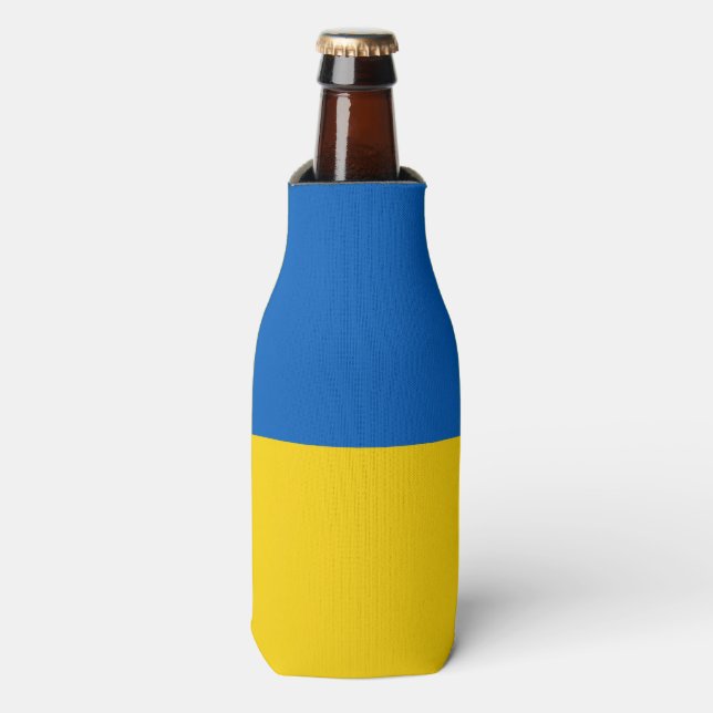 Ukraine Flag Blue Yellow Ukrainian Support Bottle Cooler (Bottle Front)