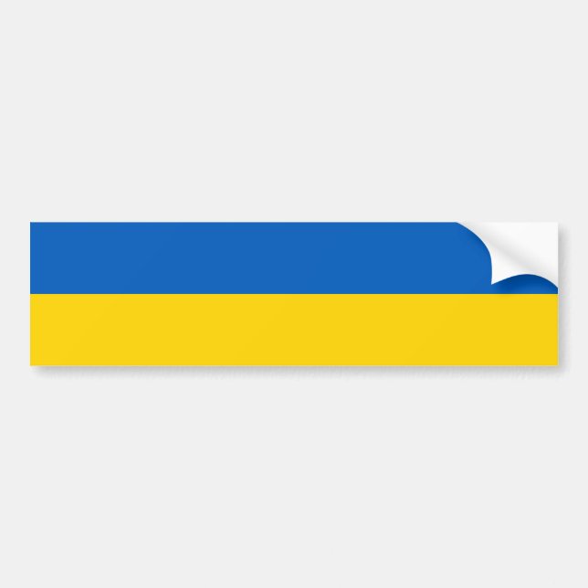 Ukraine Flag Blue Yellow Ukrainian Support Bumper Sticker (Front)