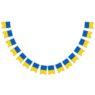 Ukraine flag bunting banner