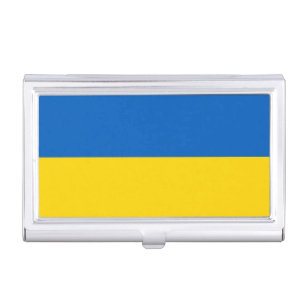 Ukraine flag business card holder
