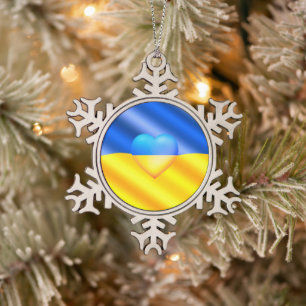 Ukraine Flag Christmas Ornament - Freedom