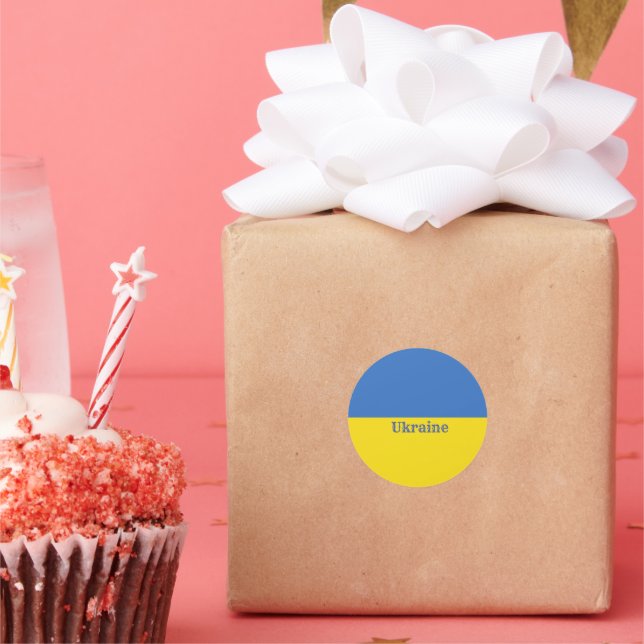 Ukraine Flag Classic Round Sticker (Party)