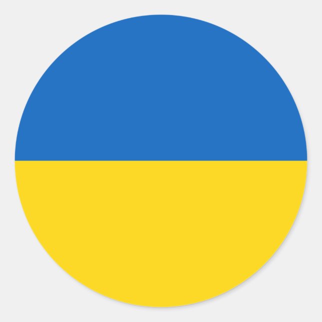 Ukraine Flag Classic Round Sticker (Front)