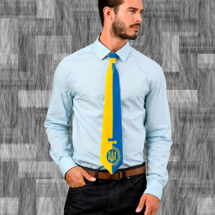 Ukraine, Flag, Coat of Arms, Tryzub /Ukrainian Tie