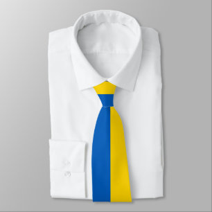 Ukraine Flag Colours blue and yellow Tie