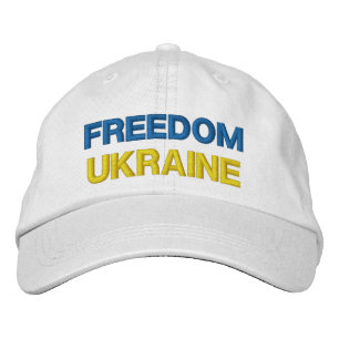 Ukraine Flag Colours Freedom Personalised Your Tex Embroidered Hat