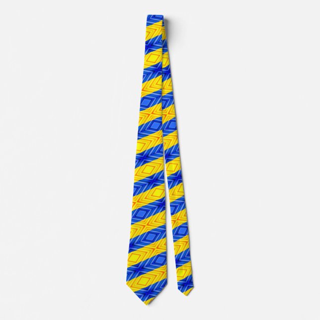 Ukraine Flag Colours Neck Tie - Freedom - Peace (Front)