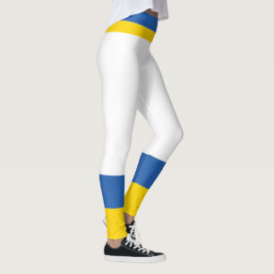 Ukraine Flag Colours Yellow Blue Modern Simple Leggings