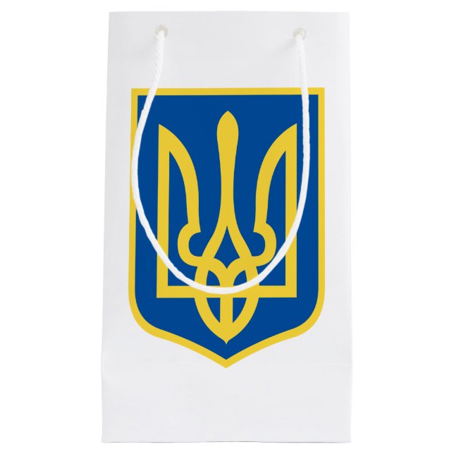 Ukraine Flag, Country Pride, Ukrainian Flag Small Gift Bag (Front)