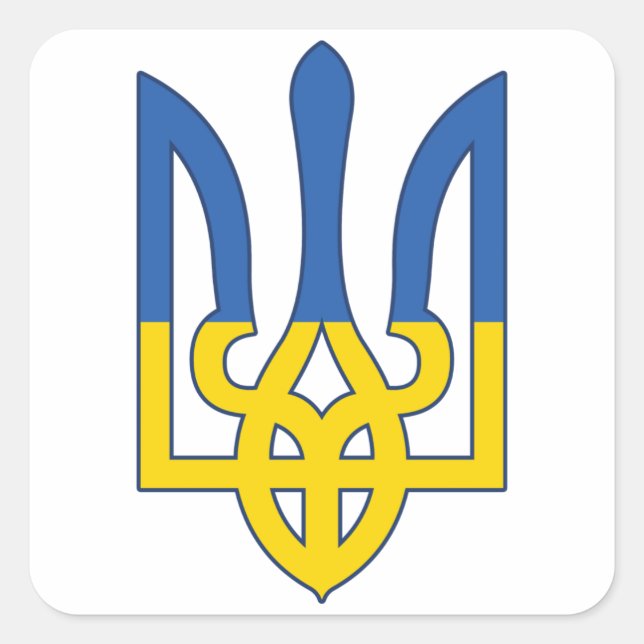 Ukraine Flag, Country Pride, Ukrainian Flag Square Sticker (Front)