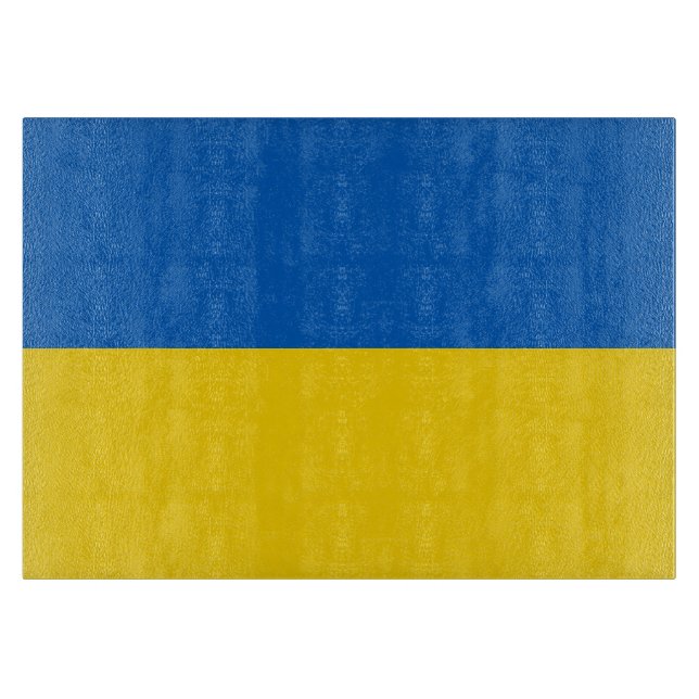 Ukraine flag cutting board (Front)