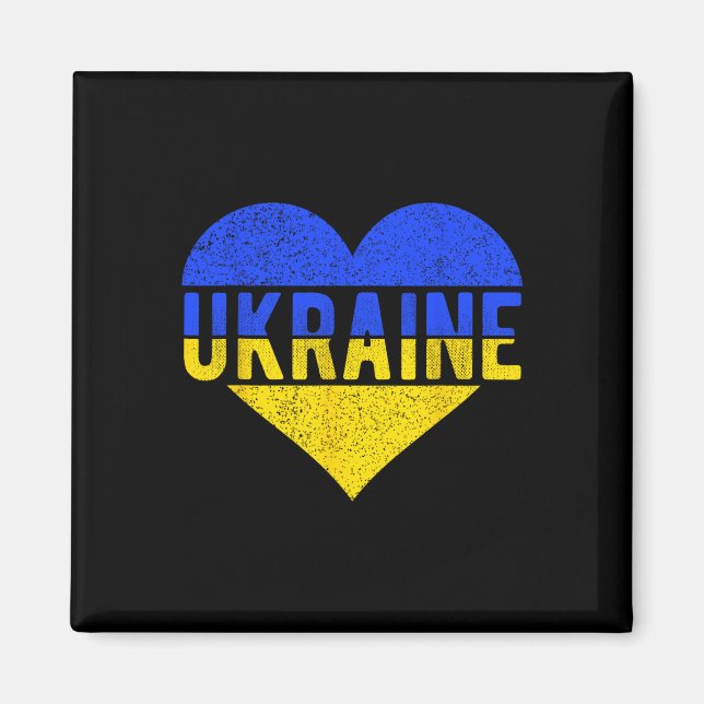 Ukraine Flag Design - Heart  Magnet (Front)