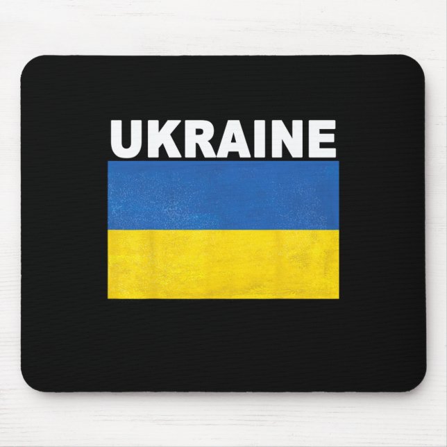Ukraine Flag Distressed-effect Design  Mouse Mat (Front)