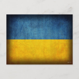 Ukraine Flag Distressed Postcards