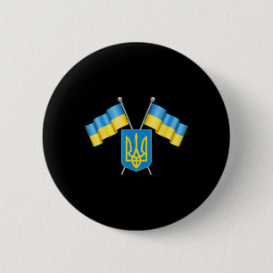 Ukraine Flag Emblem Coat Arms National Emblem Ukra 6 Cm Round Badge