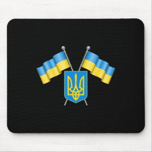 Ukraine Flag Emblem Coat Arms National Emblem Ukra Mouse Mat