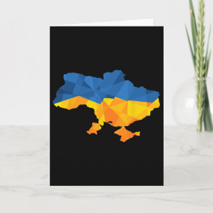 Ukraine Flag Emblem Map Patriot For Men And Women  Card