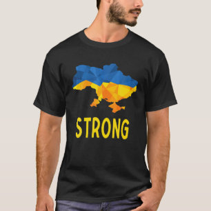 Ukraine Flag Emblem Map Patriot For Men And Women T-Shirt