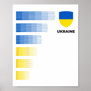 Ukraine Flag Emblem Patriotic Ukraine National Pri Poster
