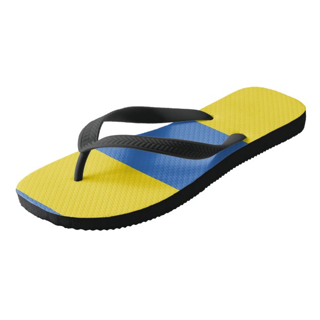Ukraine Flag Flip Flops (Angled)