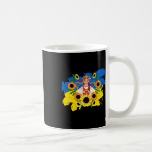 Ukraine Flag Floral Woman Heart Hands Support Peac Coffee Mug