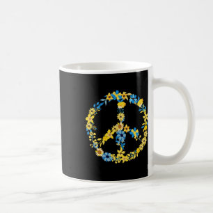 Ukraine Flag Flower Peace Heritage Coffee Mug
