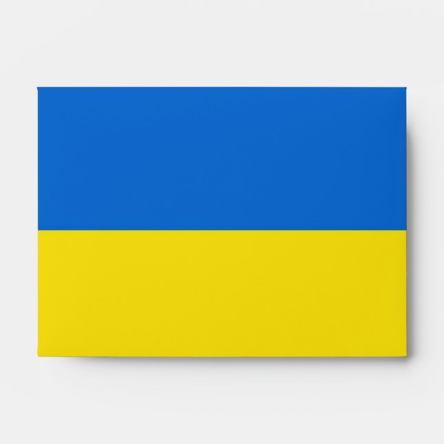 Ukraine Flag Freedom Themed Envelope (Front)
