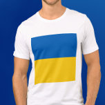 Ukraine Flag front and back T-Shirt<br><div class="desc">Simple Ukraine Flag front and back double-sided print minimal tshirts</div>