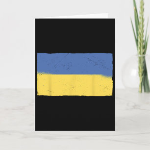 Ukraine Flag Grunge Ukrainian Flag Patriotic Mens Card