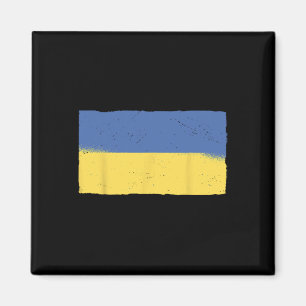 Ukraine Flag Grunge Ukrainian Flag Patriotic Mens Magnet