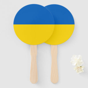 Ukraine flag hand fan