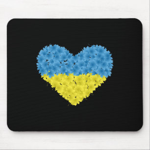 Ukraine Flag Heart Abstract Men Women Kids Teens P Mouse Mat